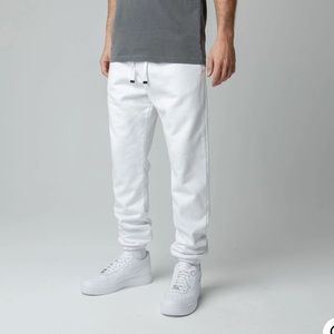 Talentless Mens Premium Sweatpants- white Size L